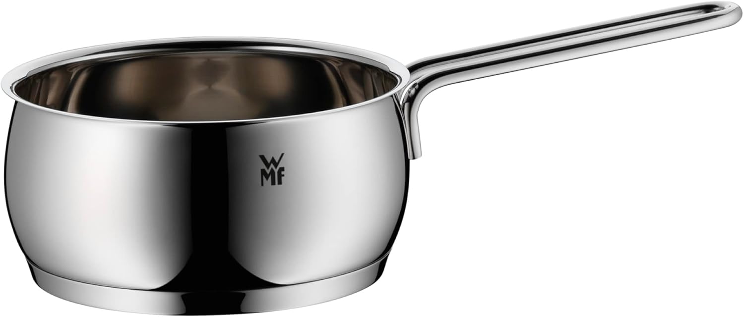 WMF Quality One Topfset Induktion 5-teilig, Kochtopf Set mit Glasdeckel, Cromargan Edelstahl poliert, Induktions Töpfe Set unbeschichtet, Dampföffnung, für alle Herdarten geeignet