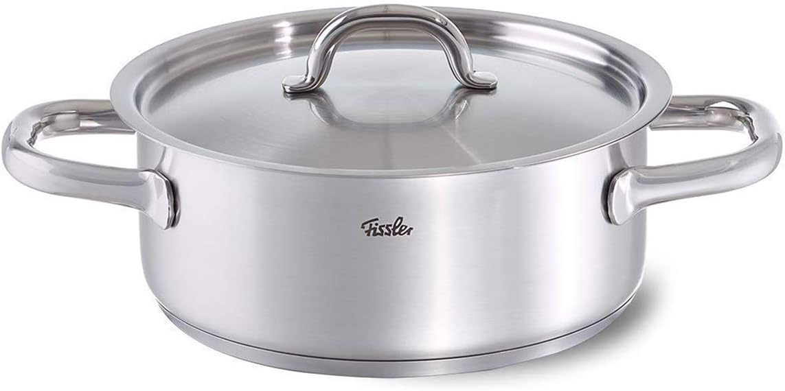 Fissler Family Line/Edelstahl-Topfset, 5-teilig, Kochtopf-Set, Töpfe mit Deckel, spülmaschinen-geeignet, Induktion, alle Herdarten (3 Kochtöpfe, 1 Bratentopf, 1 Stielkasserolle-deckellos)
