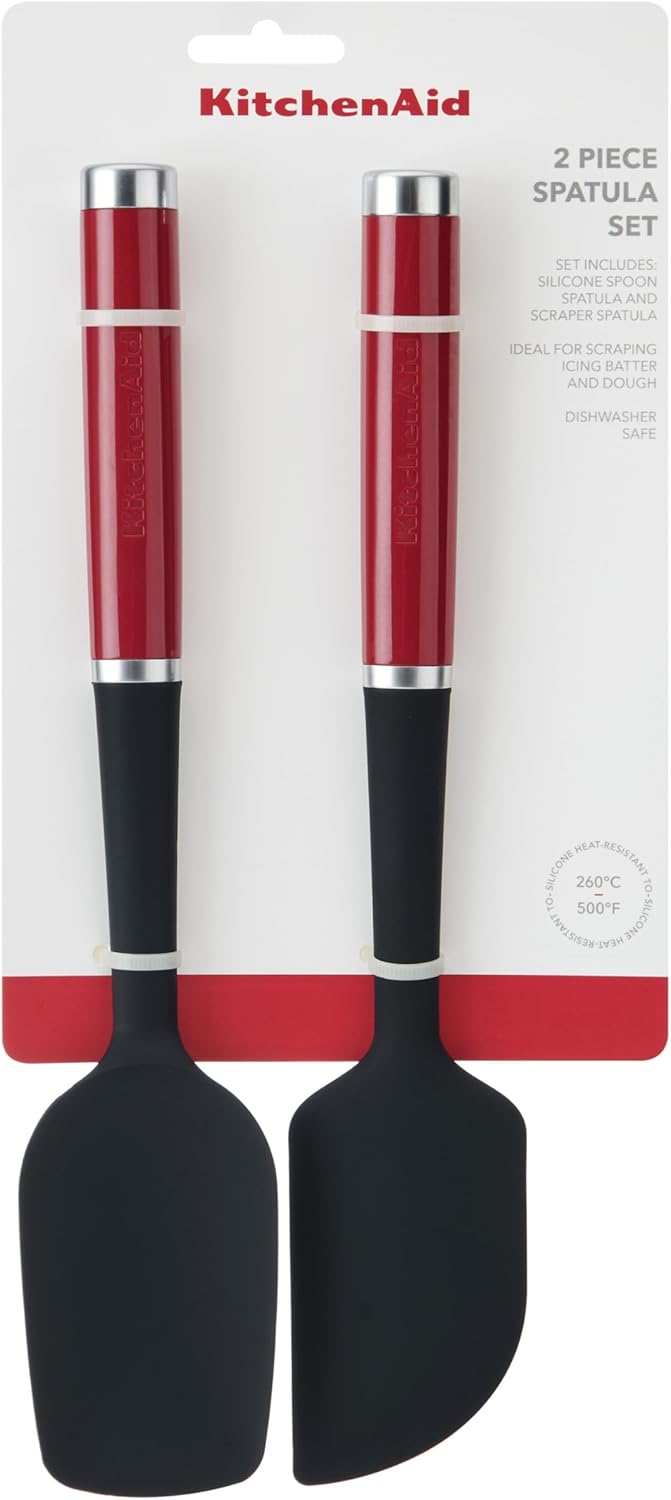 KitchenAid Universal 2pc Silikon Spatel Set - Empire Rot