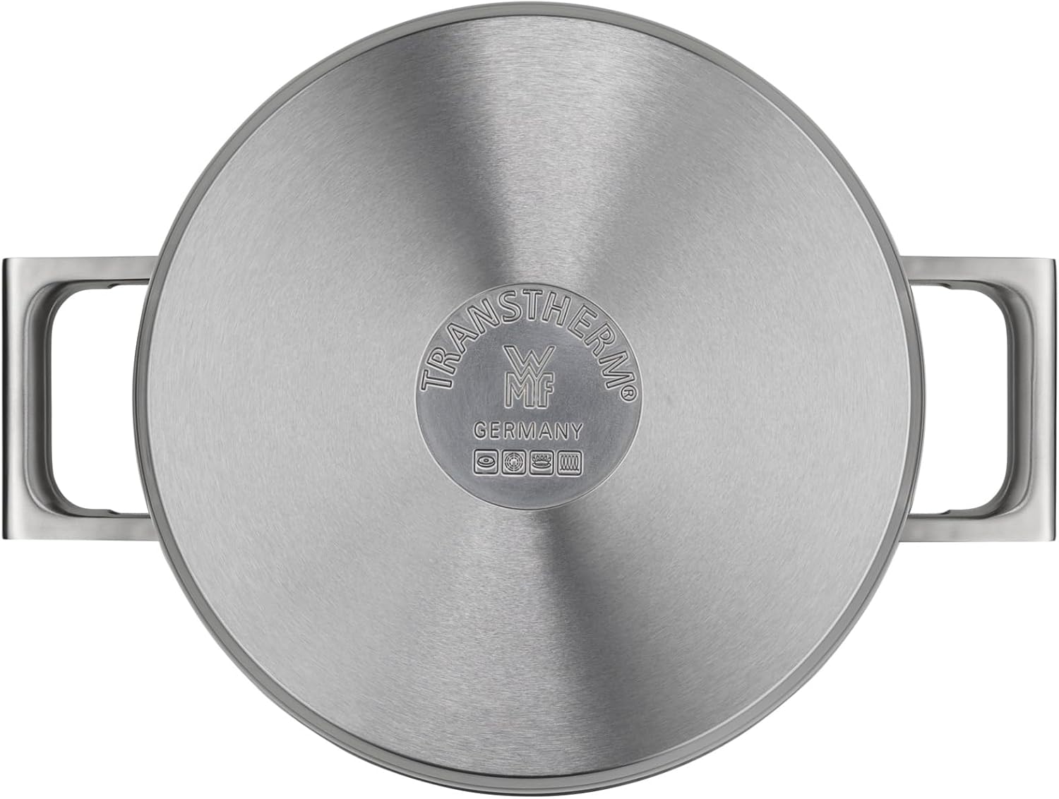 WMF Ultimate Cool Kochtopf klein 24 cm, Edelstahldeckel, Bratentopf Induktion 4,1l, Cromargan Edelstahl matt, wärmereduzierende Griffe, Induktions Topf mit Innenskalierung, spülmaschinengeeignet