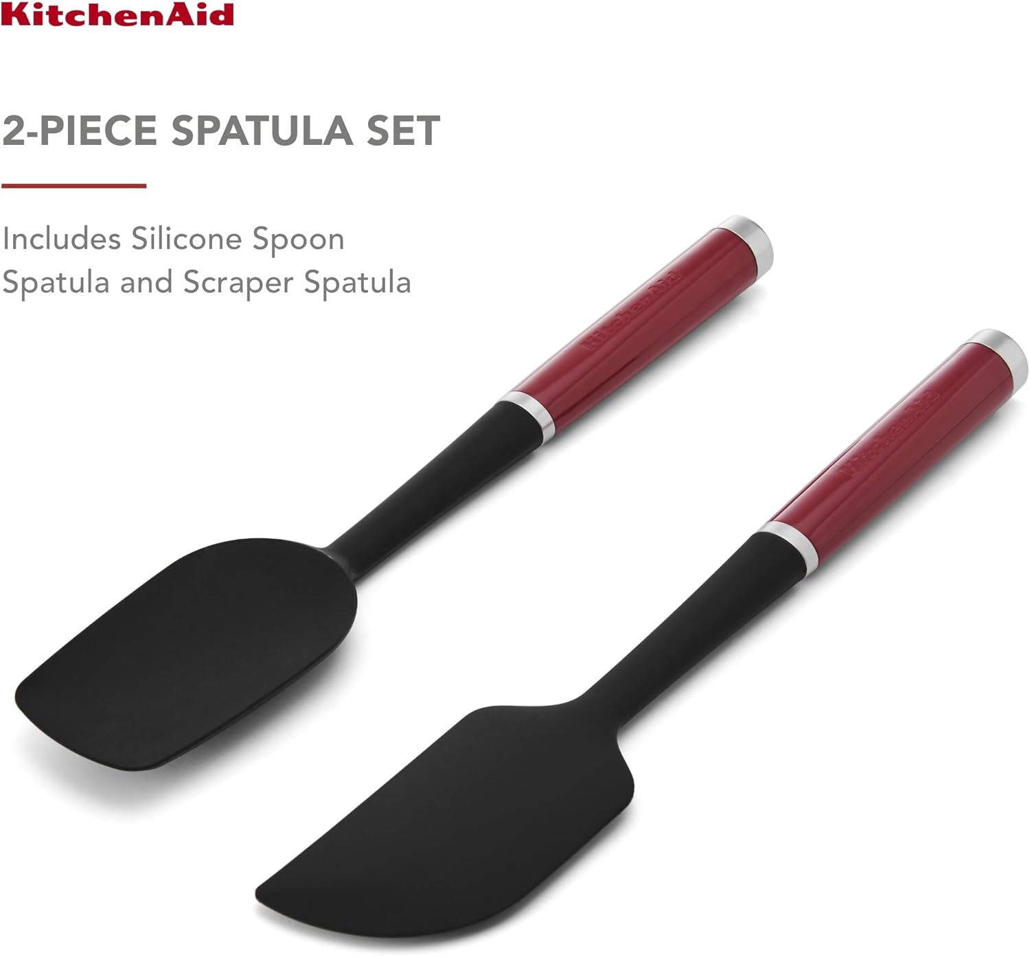 KitchenAid Universal 2pc Silikon Spatel Set - Empire Rot