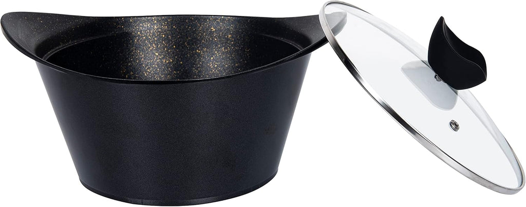 CosyChef Gaia 3er KochTopf Set, 20-24-28 cm, 6-teiliges Kochtopfset mit Glasdeckel und Antihaftbeschichtung - Geeignet für alle Herdarten, auch Induktion - PFOA-frei