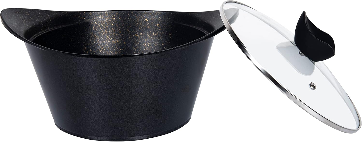 CosyChef Gaia 3er KochTopf Set, 20-24-28 cm, 6-teiliges Kochtopfset mit Glasdeckel und Antihaftbeschichtung - Geeignet für alle Herdarten, auch Induktion - PFOA-frei