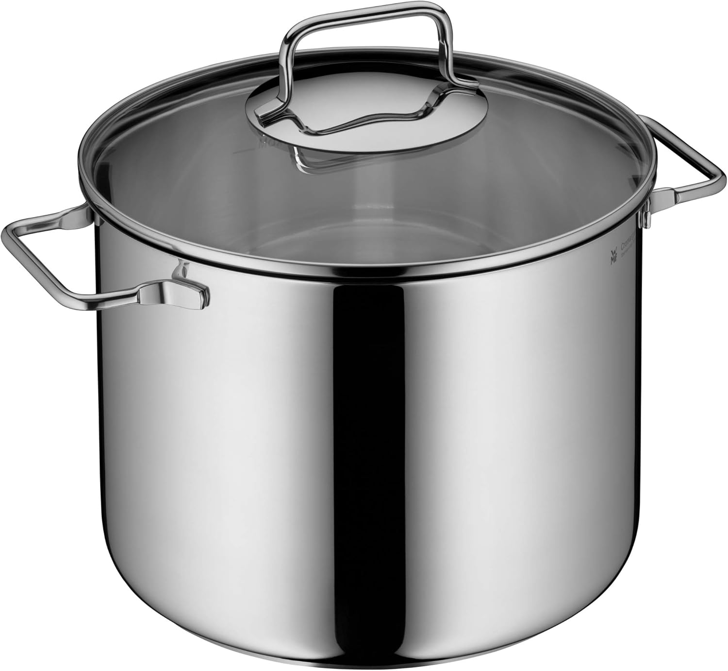 WMF Nudeltopf mit Sieb 24 cm Induktion, Kochtopf groß 7l, Spaghettitopf mit Glasdeckel, Cromargan Edelstahl poliert, Pastatopf